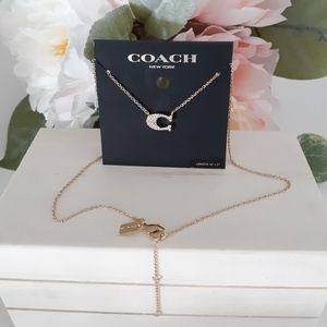 Coach  Pave Gold Necklace